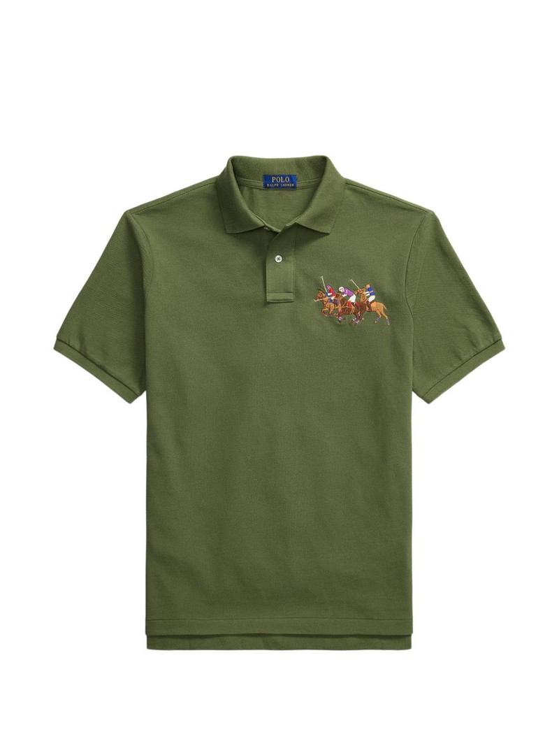 embroidered triple-pony polo shirt 1