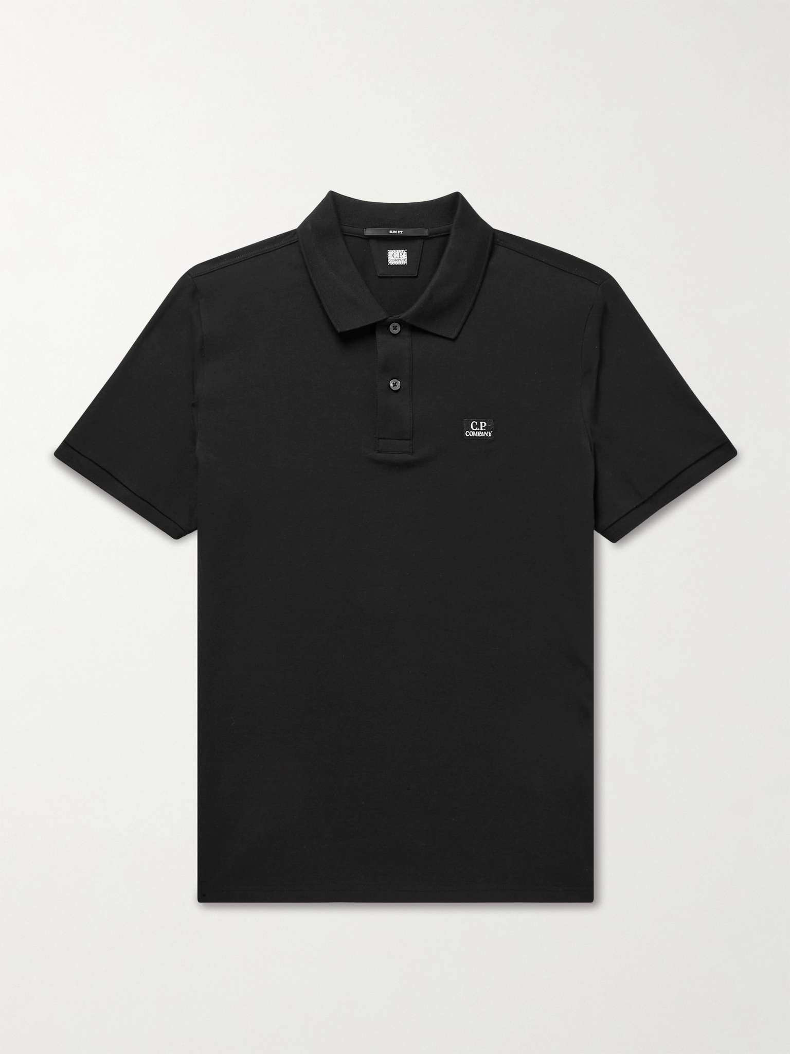 Slim-Fit Logo-Embroidered Stretch-Cotton Piqué Polo Shirt - 1