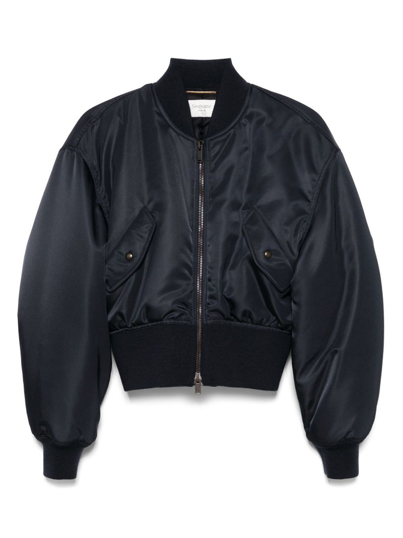 cropped bomber jacket - 1