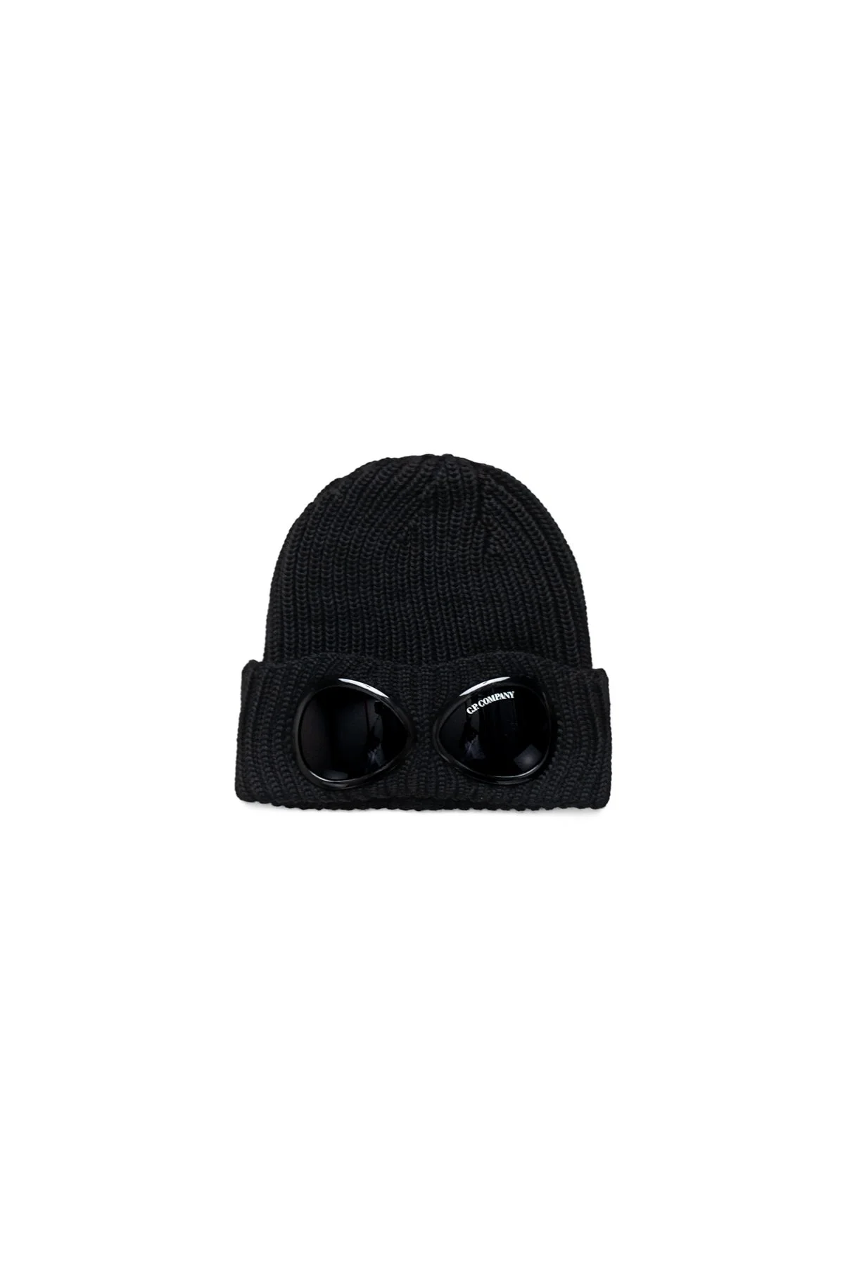 Extra Fine Merino Wool Goggle Beanie - Black - 1
