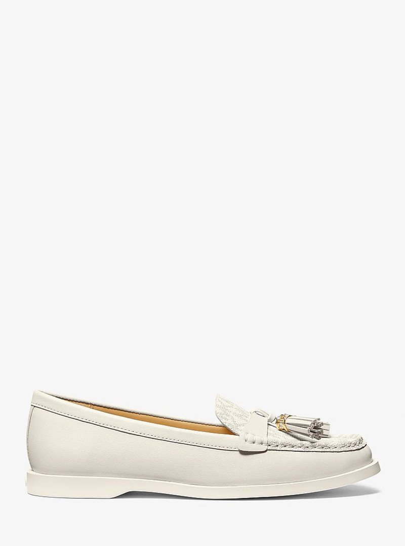 MICHAEL KORS Kiernan Leather and Signature Logo Loafer outlook