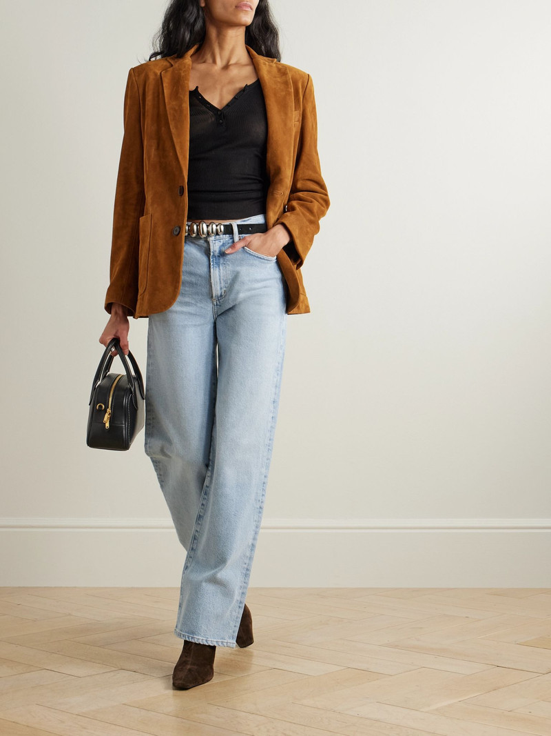AGOLDE Harper mid-rise straight-leg jeans Light denim outlook