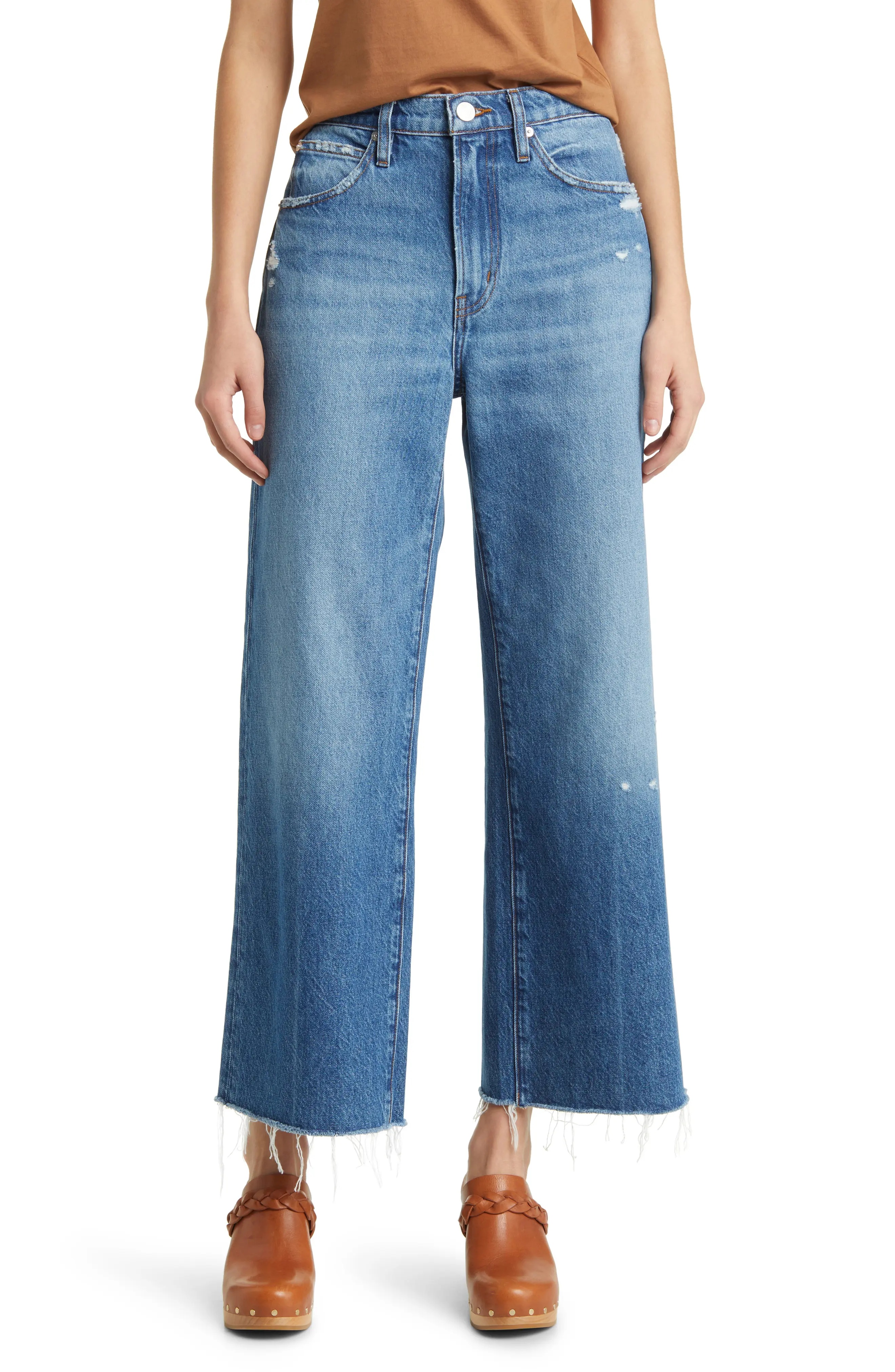 The Relaxed Raw Hem Straight Leg Jeans - 1