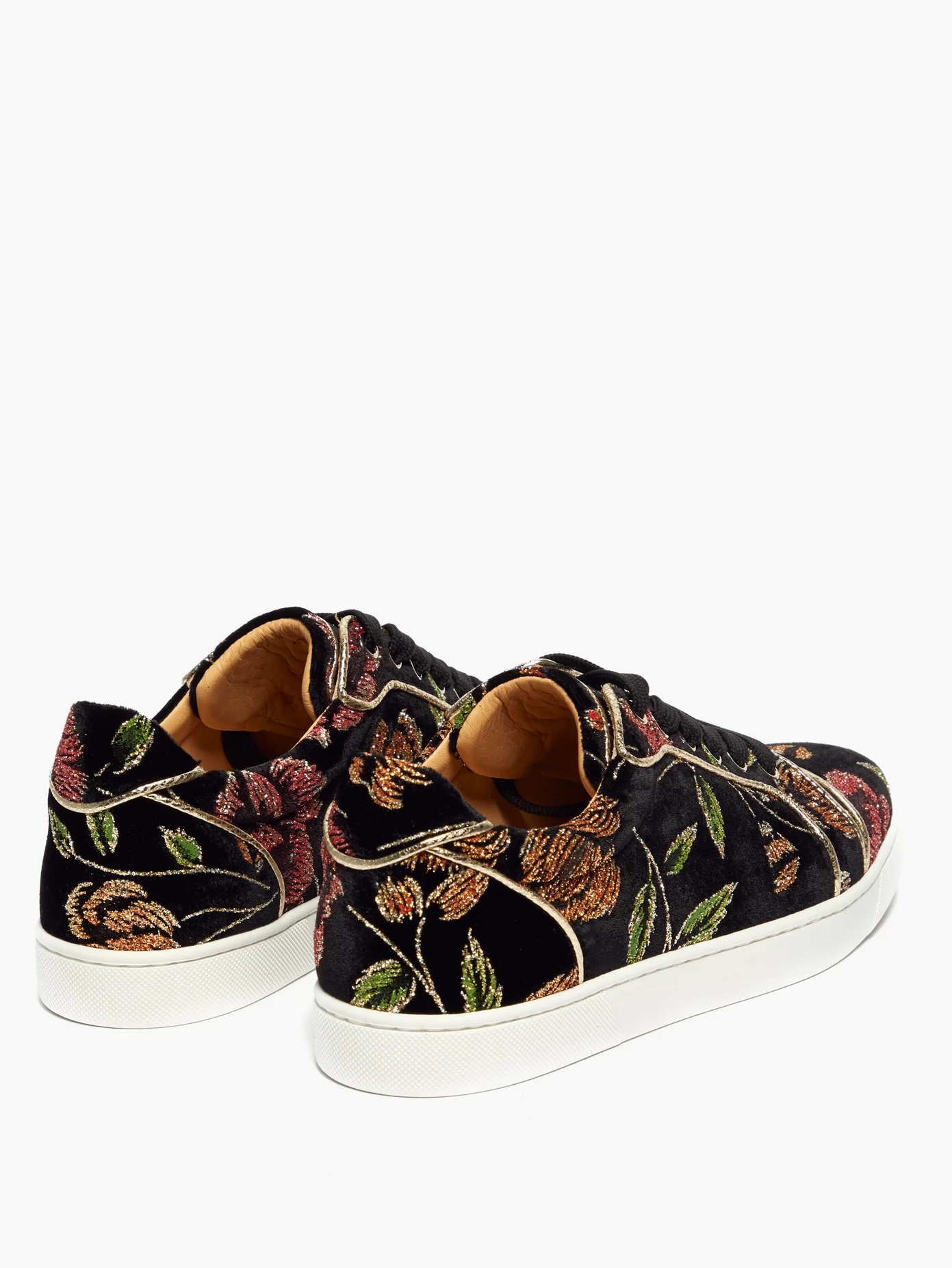 Vieira Orlato floral glitter & velvet trainers - 4