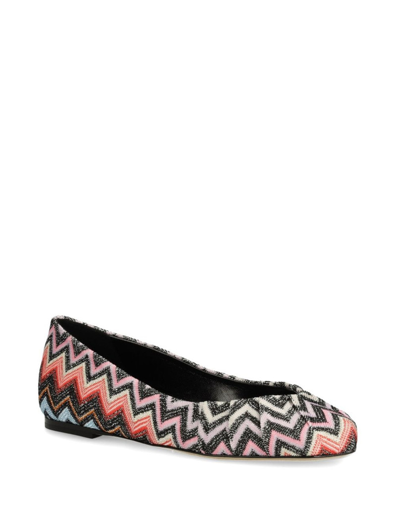 Missoni zigzag-patterned ballerinas outlook