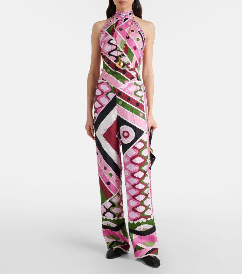 PUCCI Printed high-rise silk wide-leg pants outlook