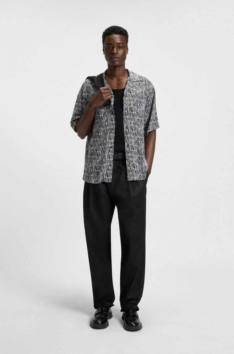 HUGO OVERSIZE-FIT SHIRT WITH ABSTRACT PRINT outlook