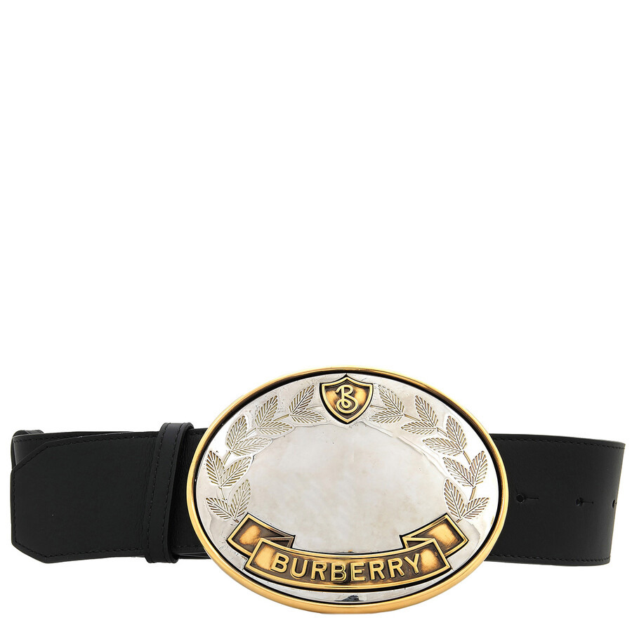 Burberry Oak Leaf Crest Leather Belt - 3