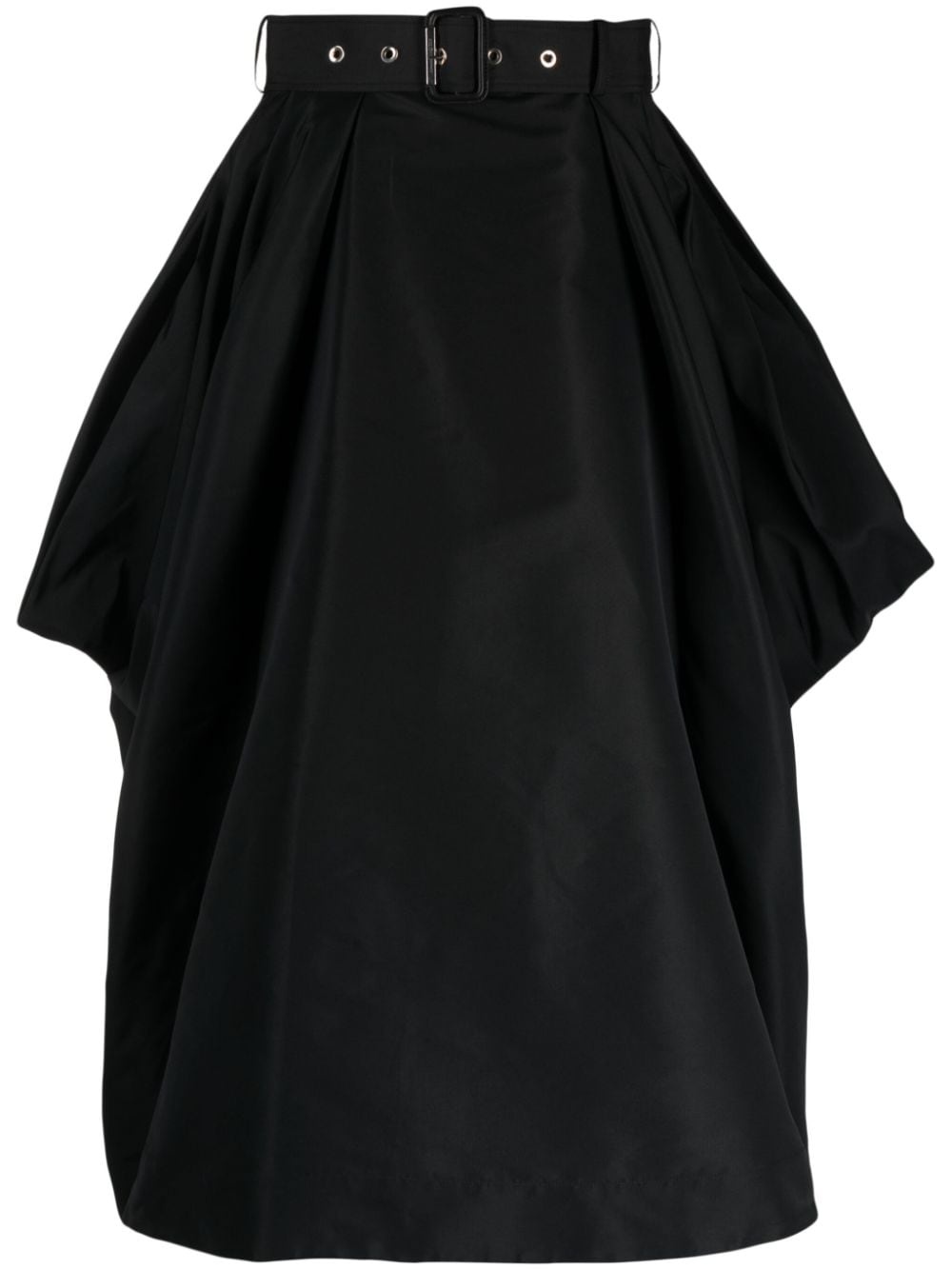 belted draped skirt - 1