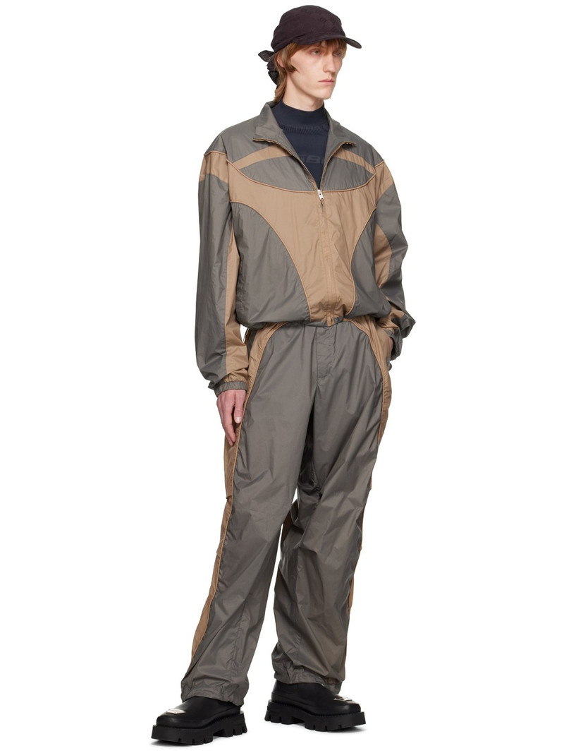 MISBHV Beige Jordan Barrett Edition Paneled Track Pants outlook