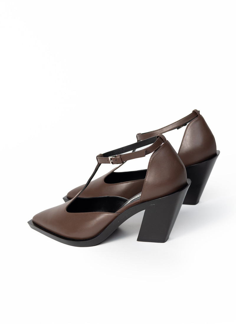 Eclair T-strap Mary Jane Brown 3
