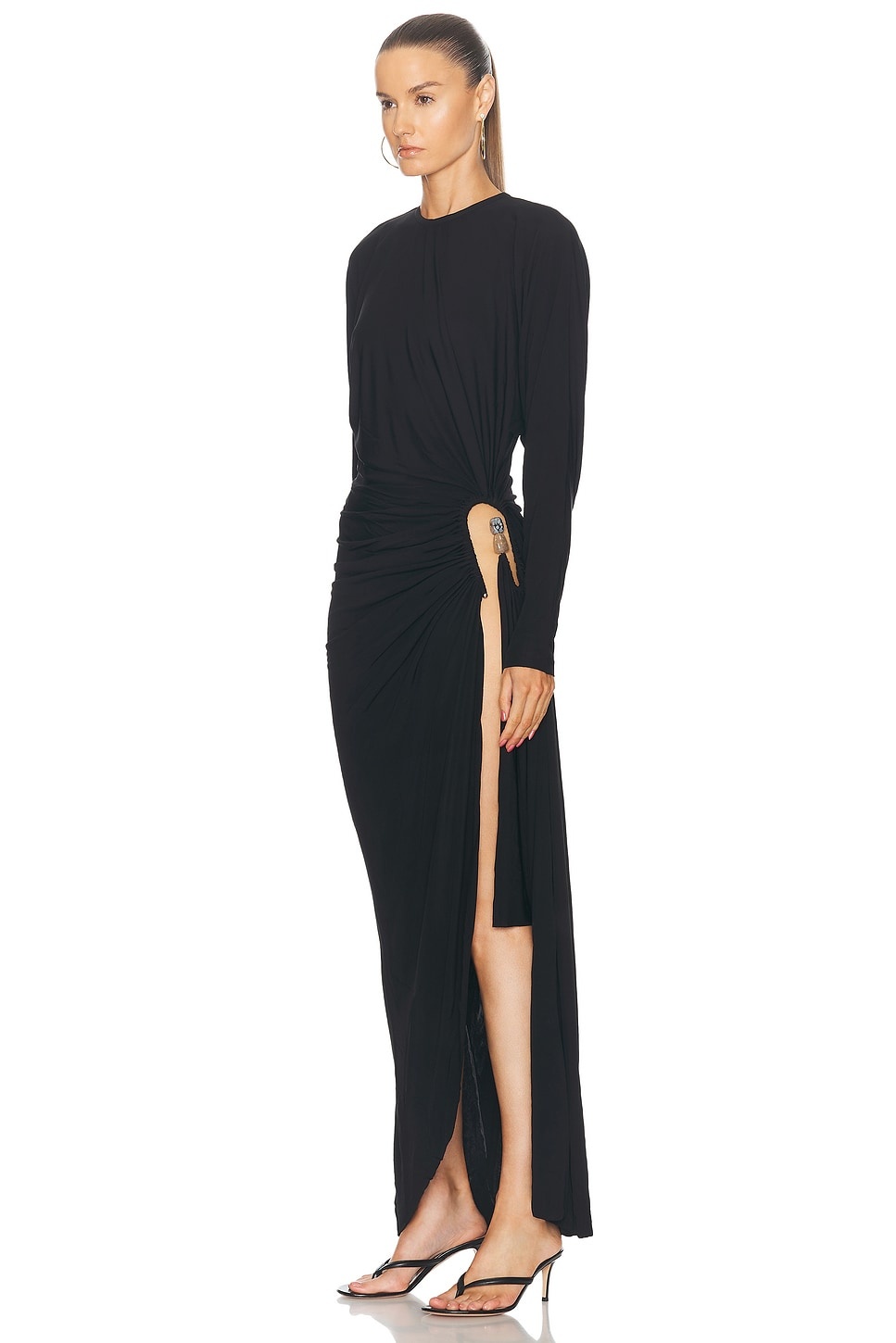 Helix Crystal Stone Long Sleeve Dress - 3