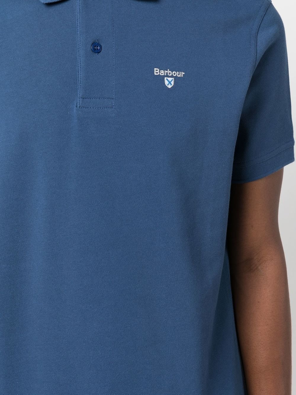 embroidered-logo short-sleeved polo shirt - 5