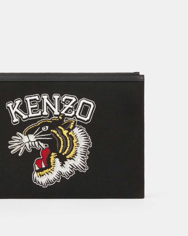 'Varsity Jungle' Tiger large embroidered clutch bag 3