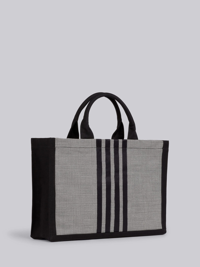 Black and White Wool Prince of Whales Print Tote 3