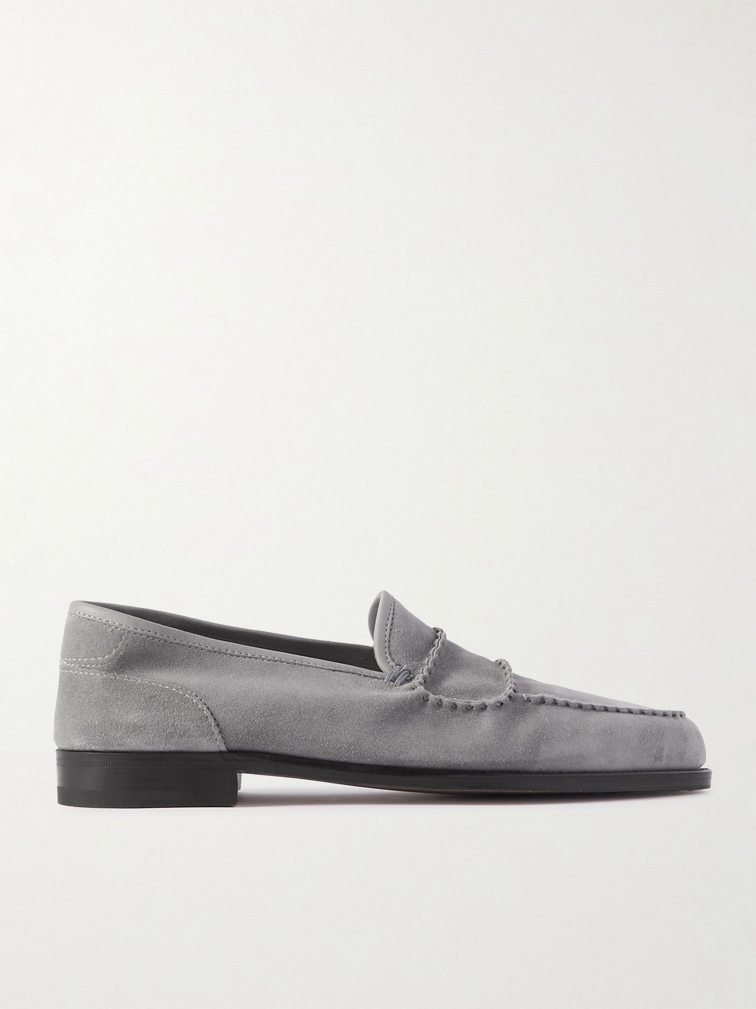 Bath Suede Loafers Gray - 1