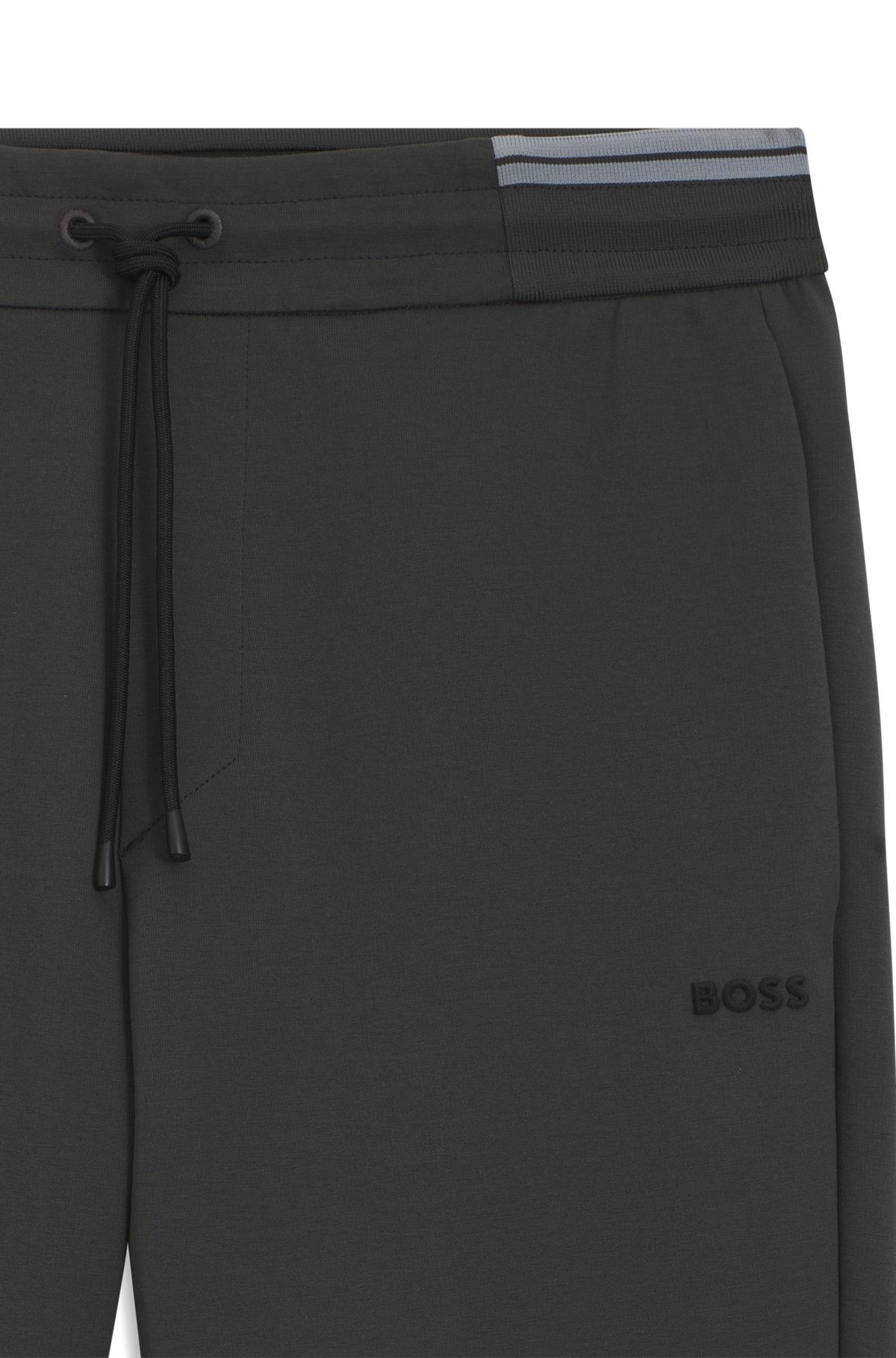 COTTON TRACKSUIT BOTTOMS WITH STRIPED TRIMS - 2