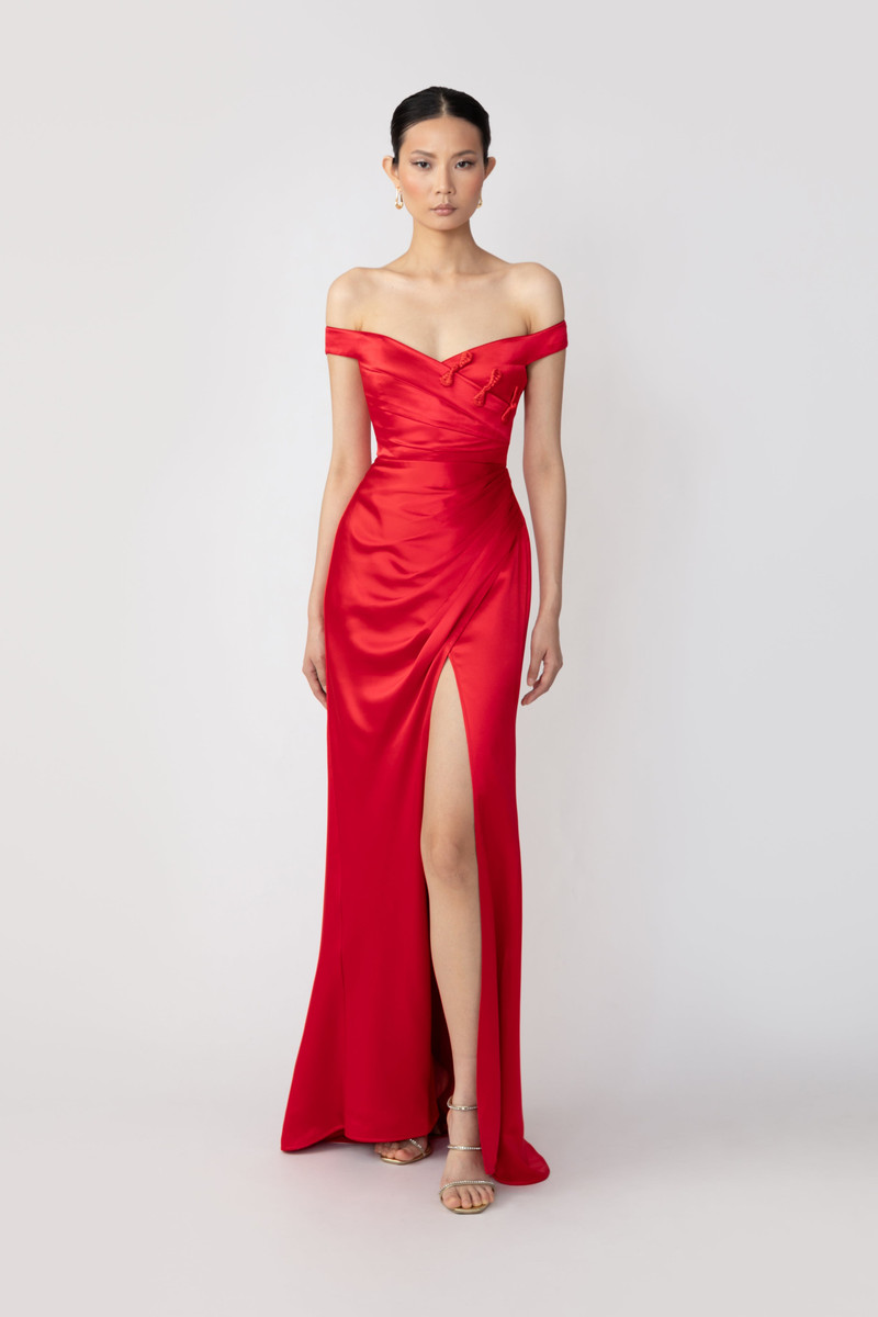 SAU LEE PAULINA GOWN - R24D03-RED | REVERSIBLE