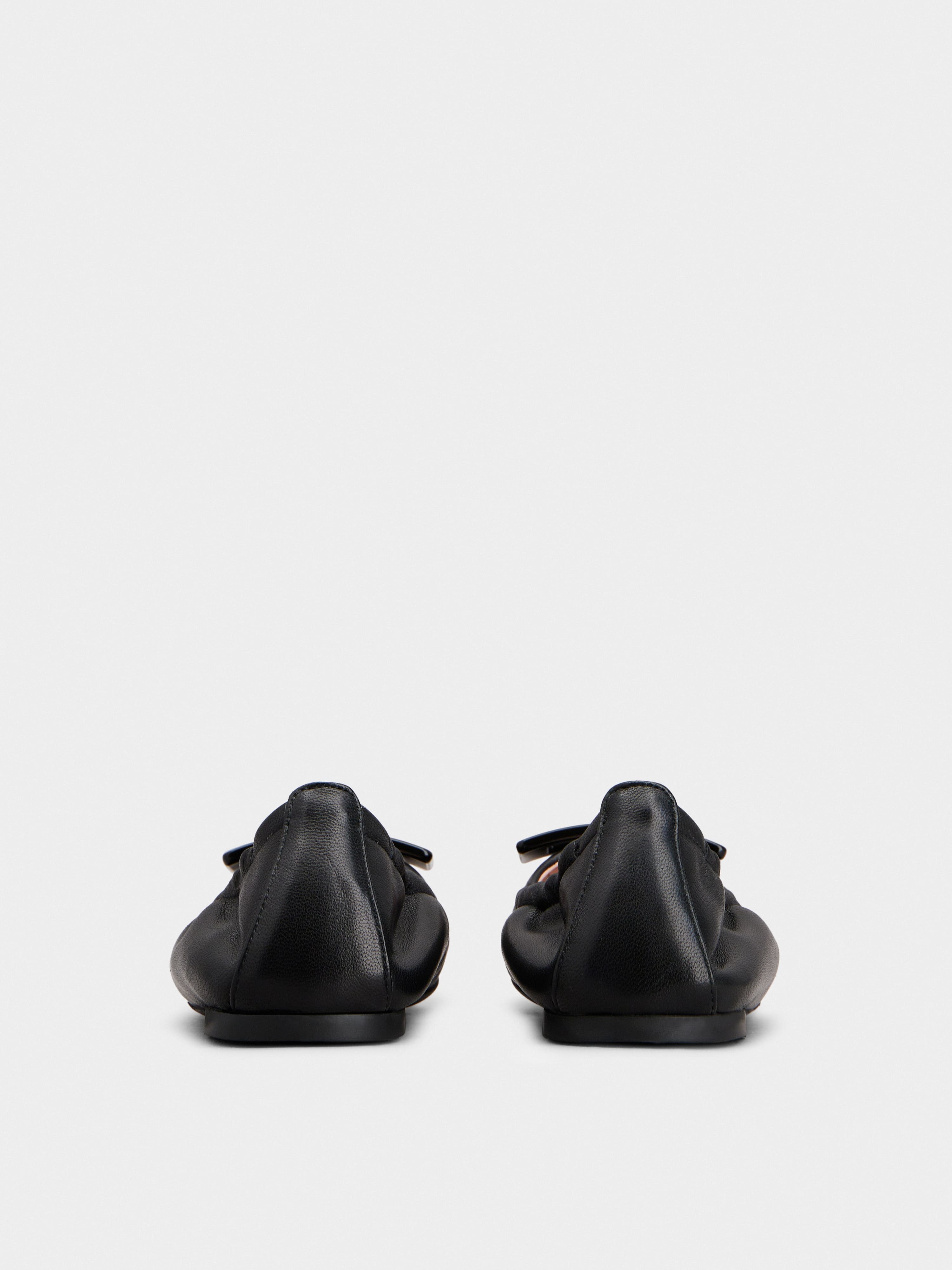 Viv' Pockette Lacquered Buckle Ballerinas in Nappa Leather - 5