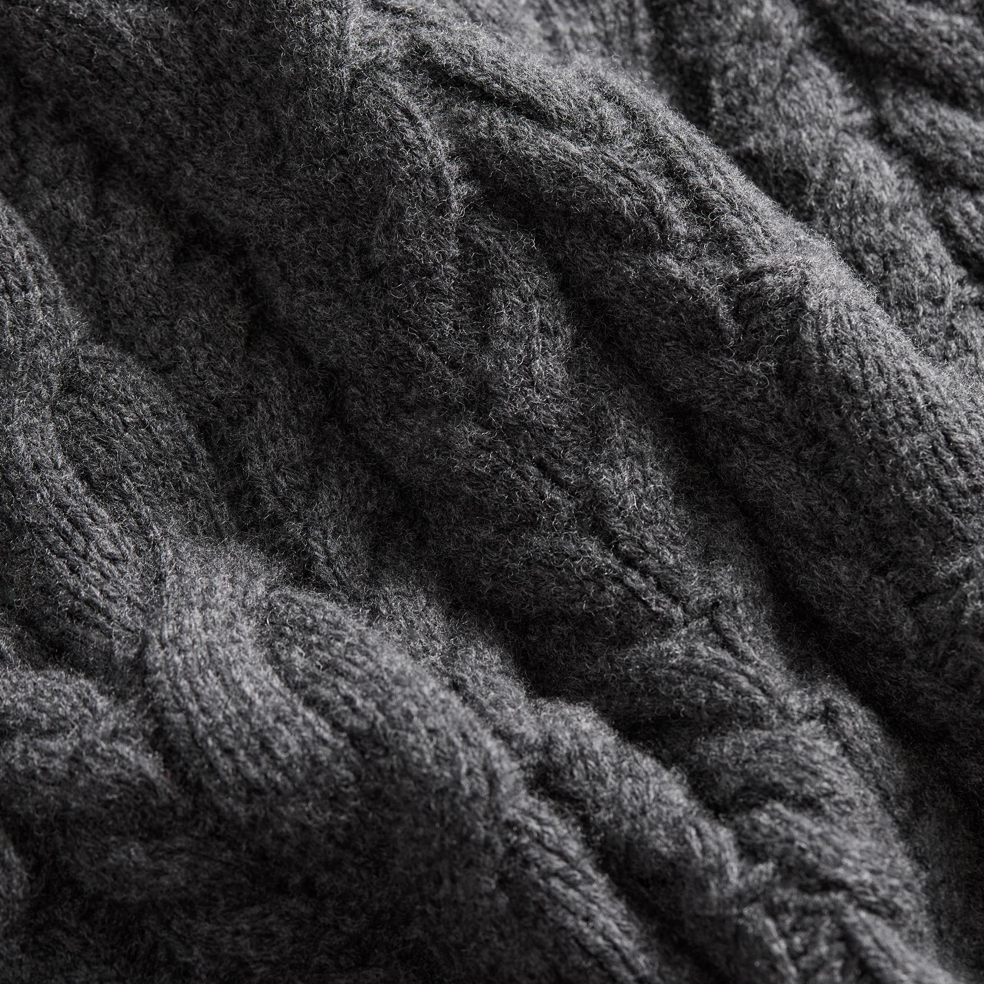 Ribbed Sweater Dress in Felted Wool-Cashmere - 6