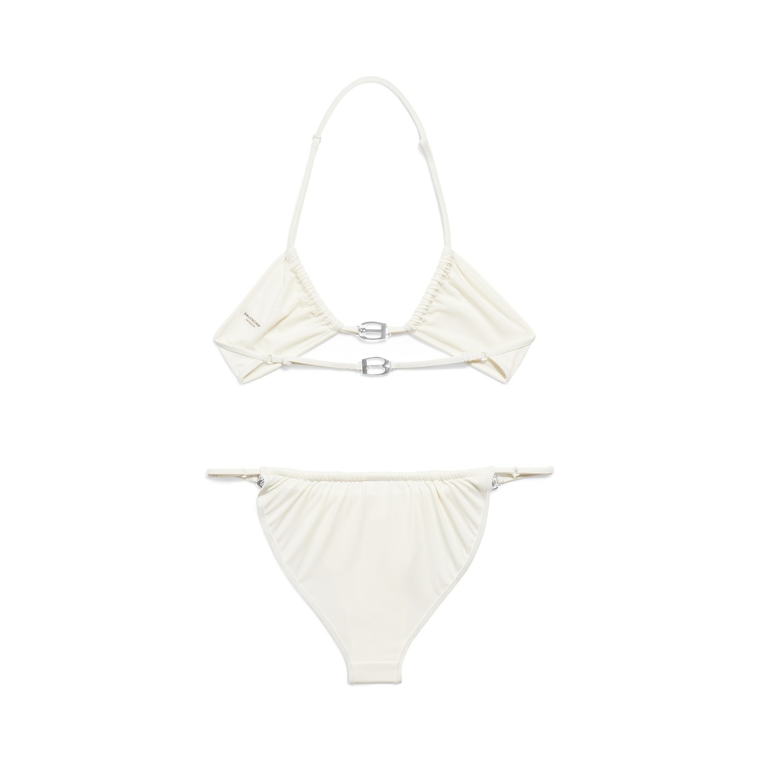 Women's Bb Buckle Bikini in White/silver - 2