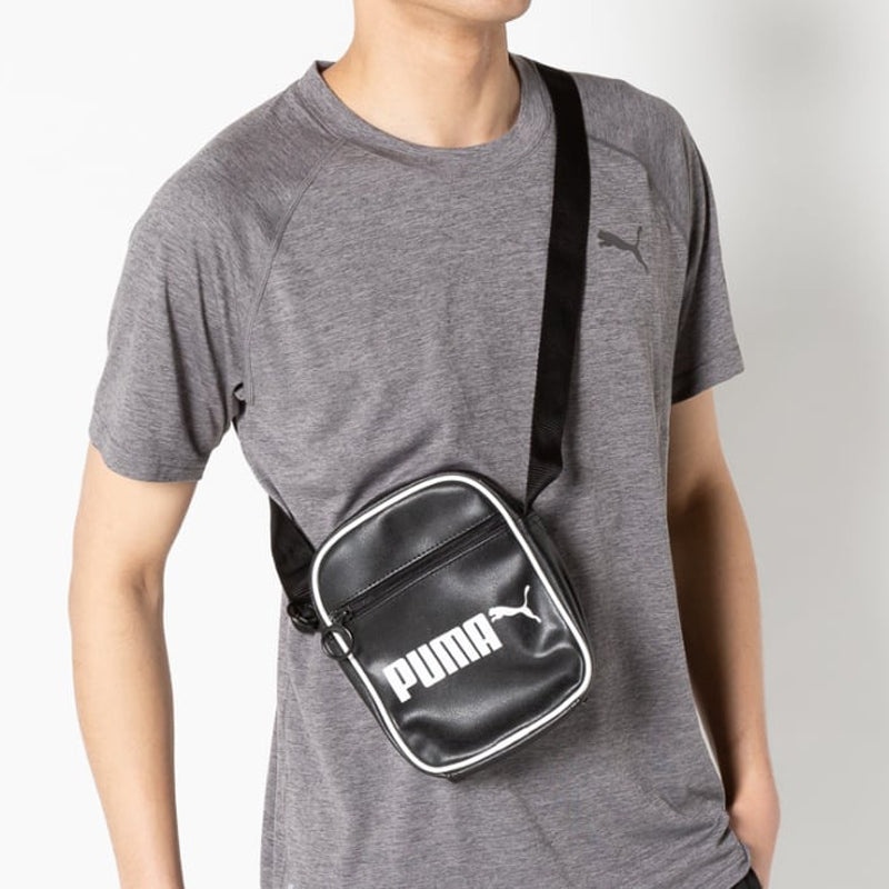 PUMA Campus Portable Retro Bag 'Black White' 076641-01 - 4