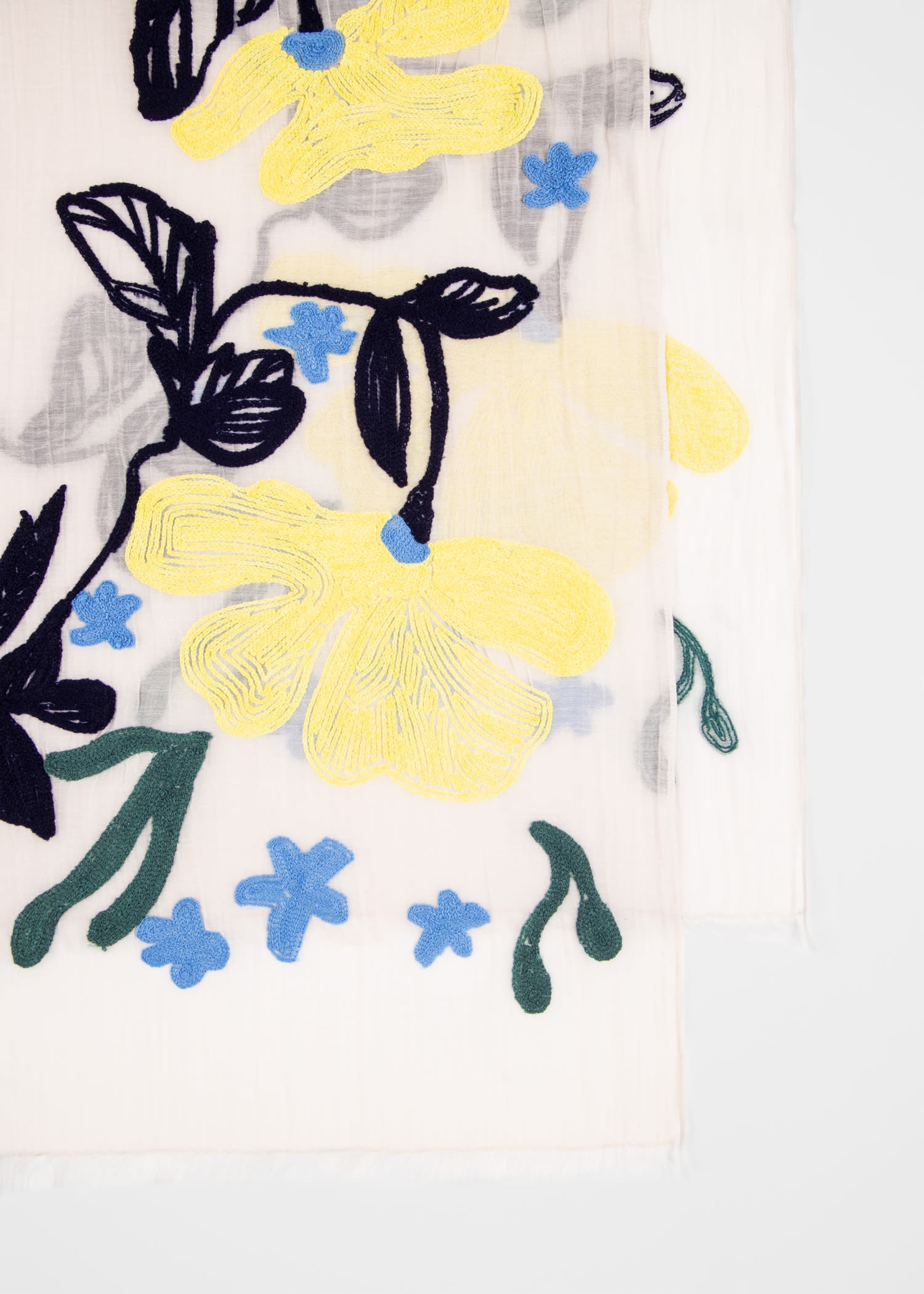 Cotton-Silk 'Sea Floral' Scarf - 2