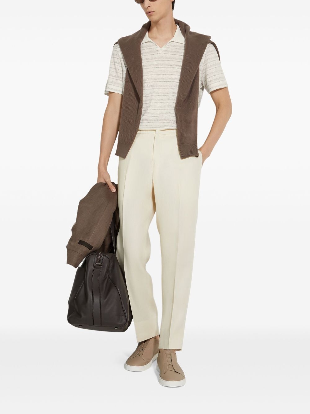 cotton-silk polo shirt - 2