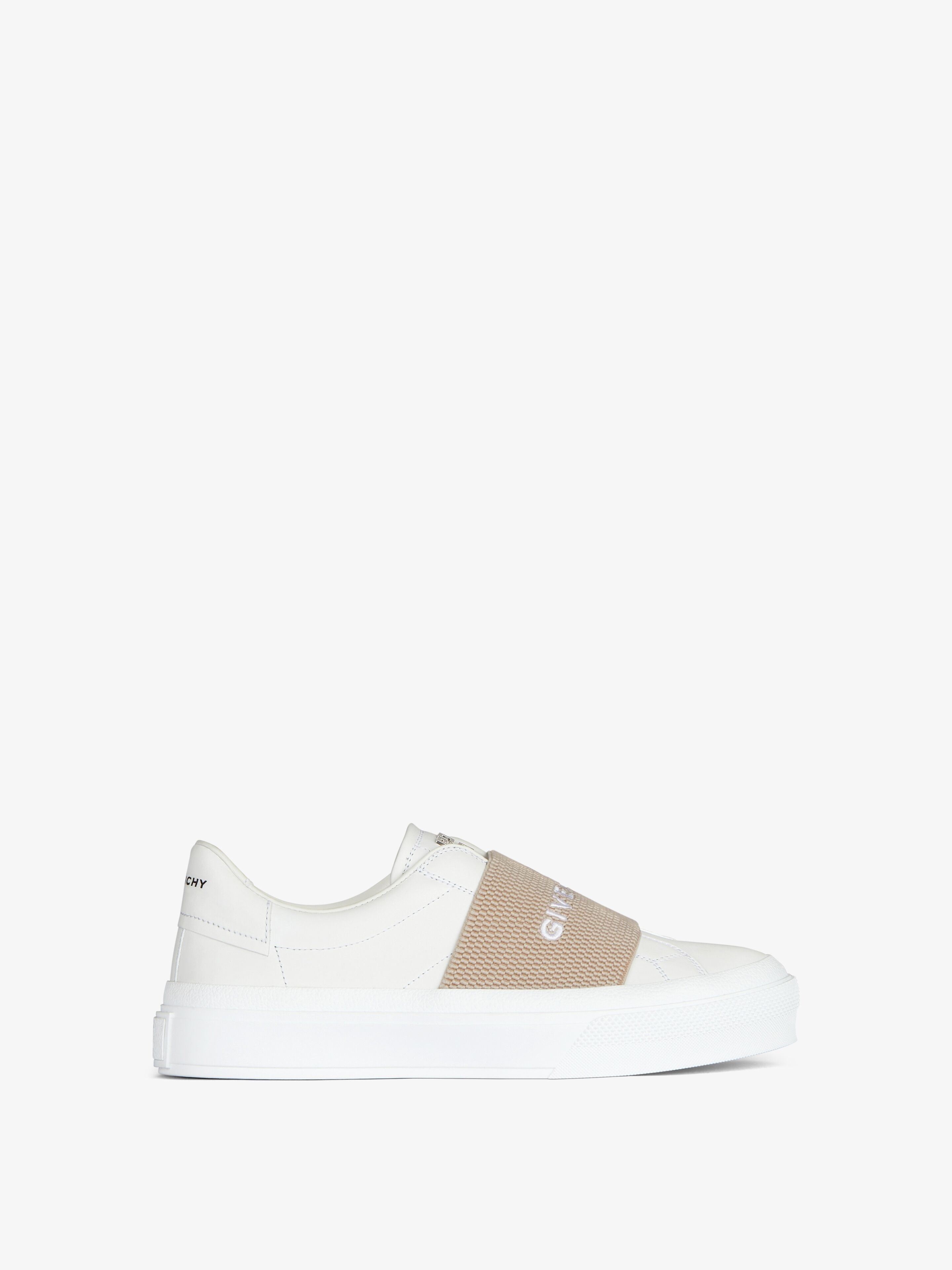 CITY SPORT SNEAKERS IN LEATHER WITH GIVENCHY STRAP - 1