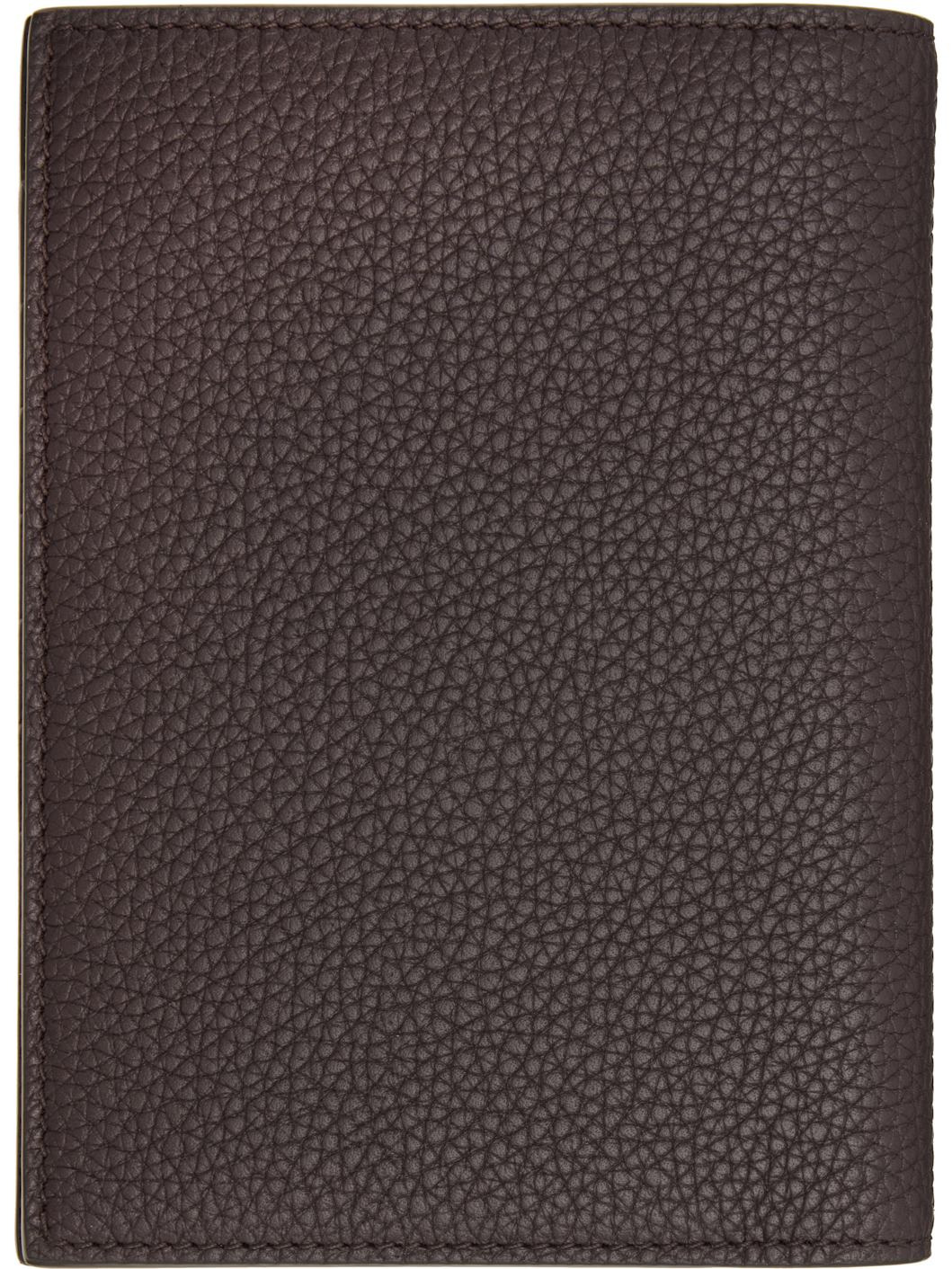 Burgundy Soft Grain Leather T Line Passport Holder - 2