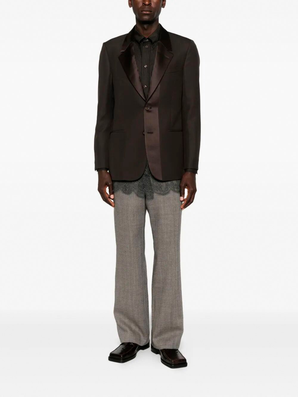 Wool Crepe And Satin Jacket - 2
