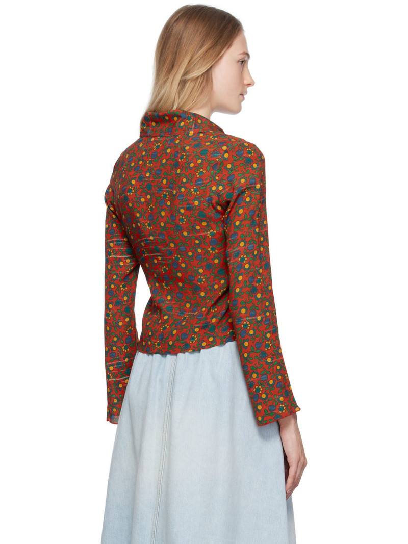 Red Floral Blouse 3