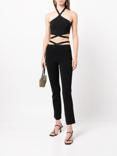 Alexander Wang halterneck crossed logo vest outlook