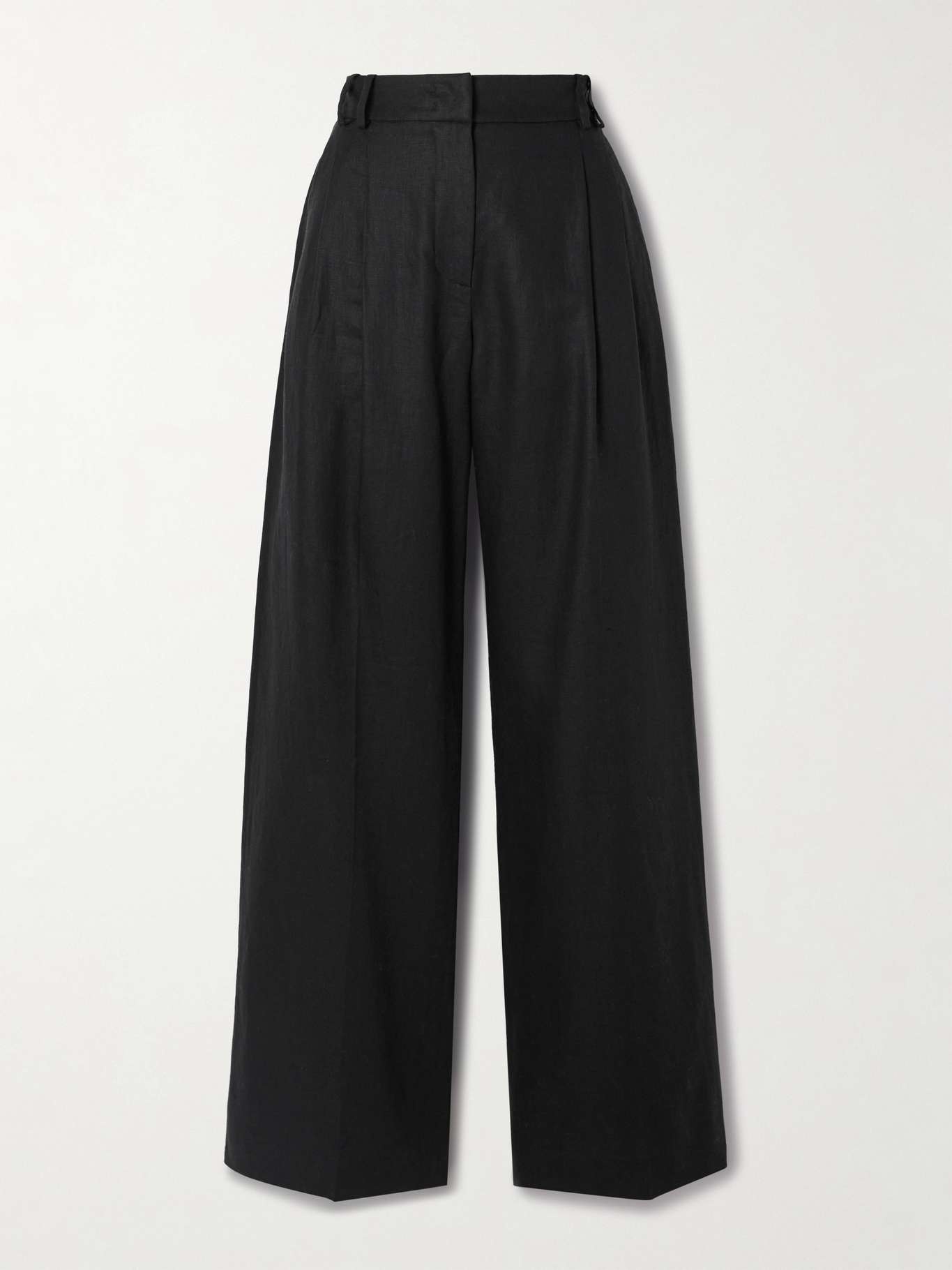 + NET SUSTAIN pleated linen wide-leg pants - 1