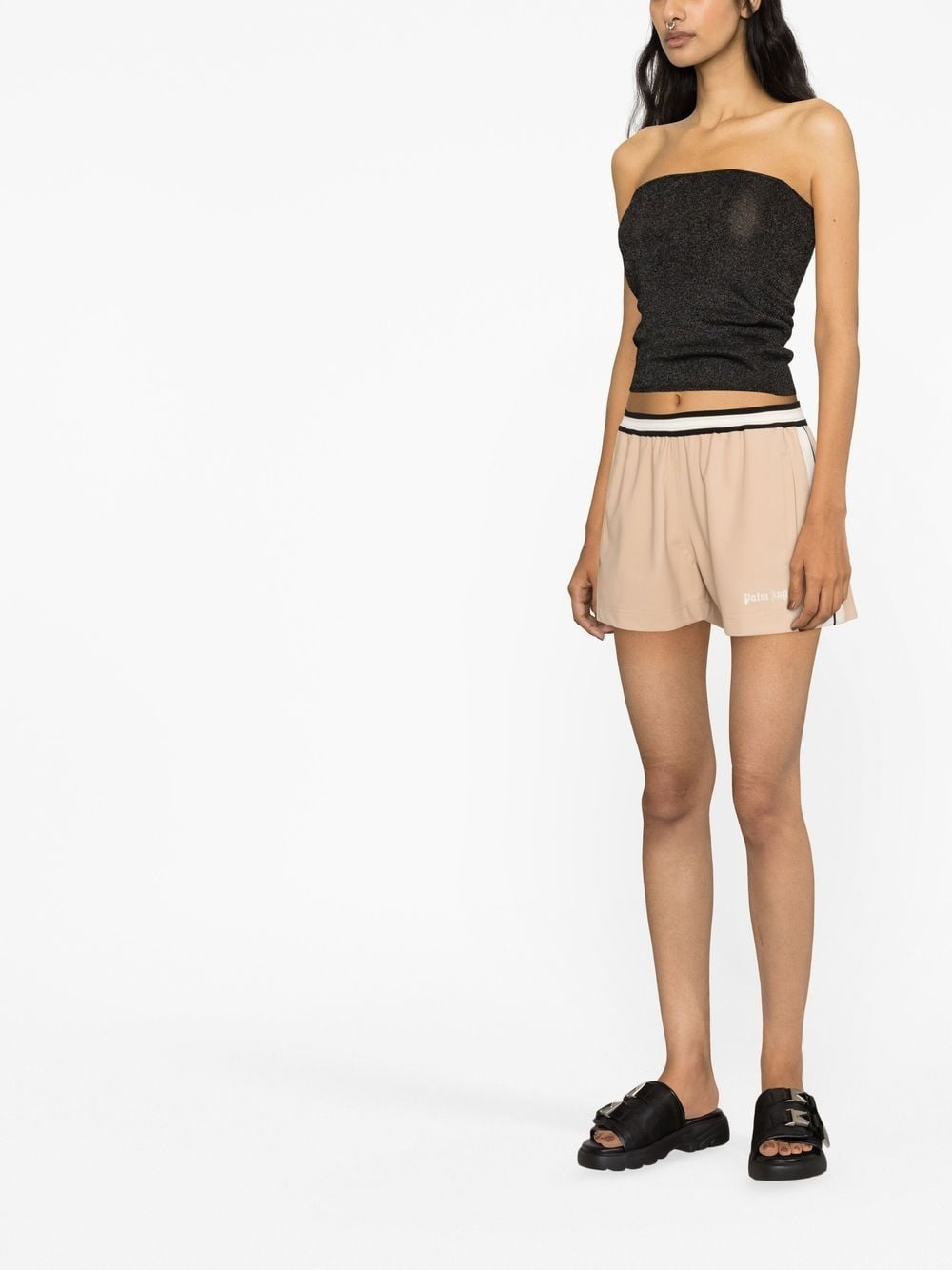 side stripe track shorts - 3
