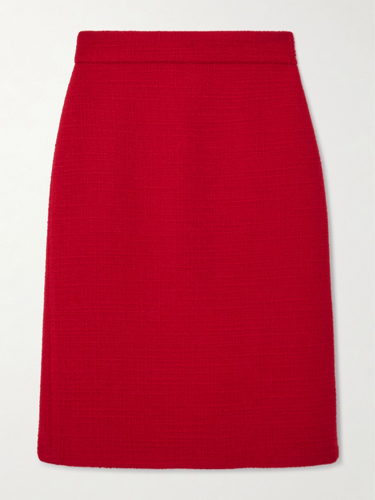 Wool-blend tweed skirt Red - 1