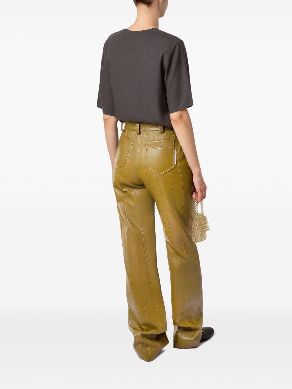 faux-leather trousers - 3