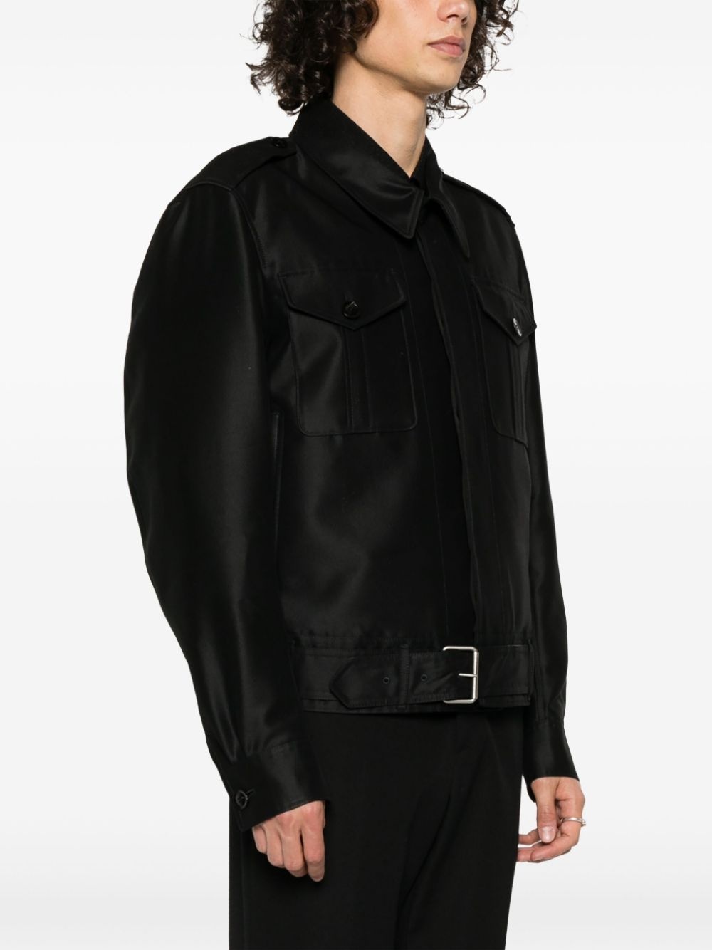 button-up military jacket - 3