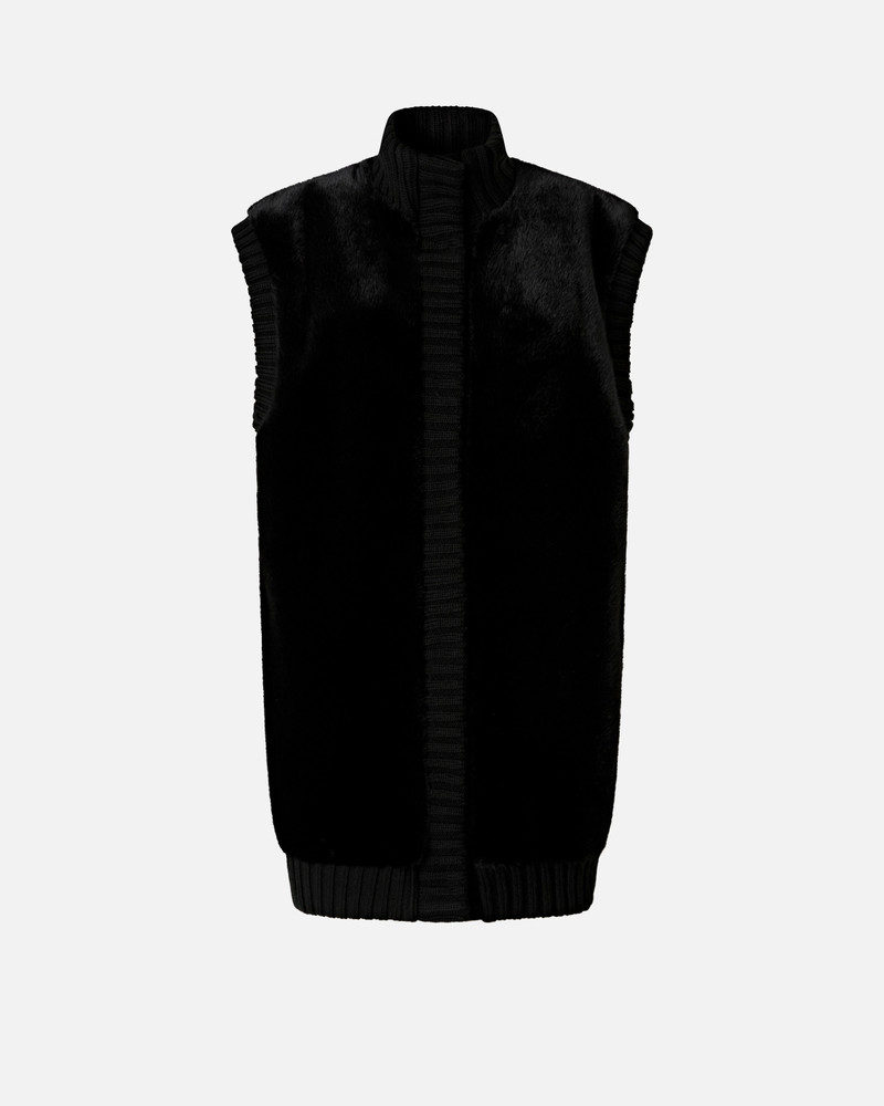 LONG FAUX FUR GILET 1