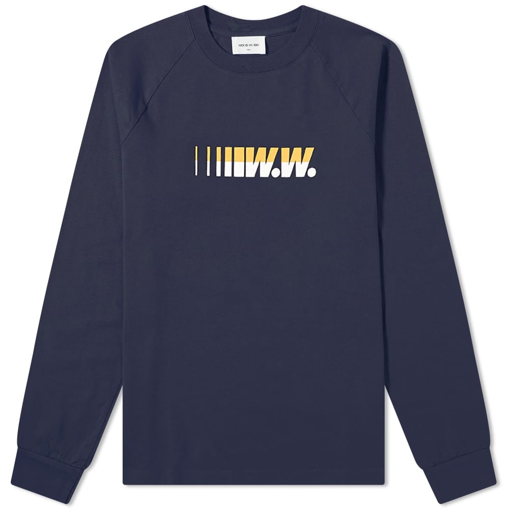 Wood Wood Long Sleeve Han World Sports Tee - 1