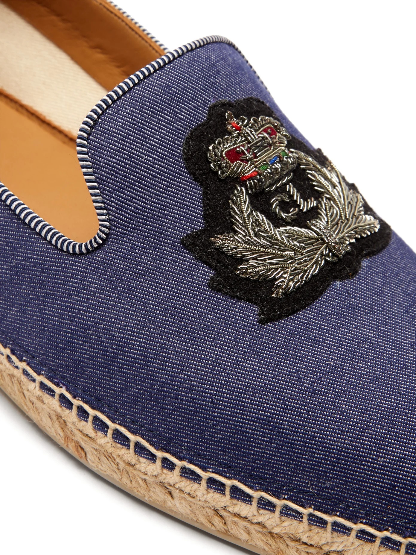 Nanou Orlato zardozi-crest canvas espadrilles - 6