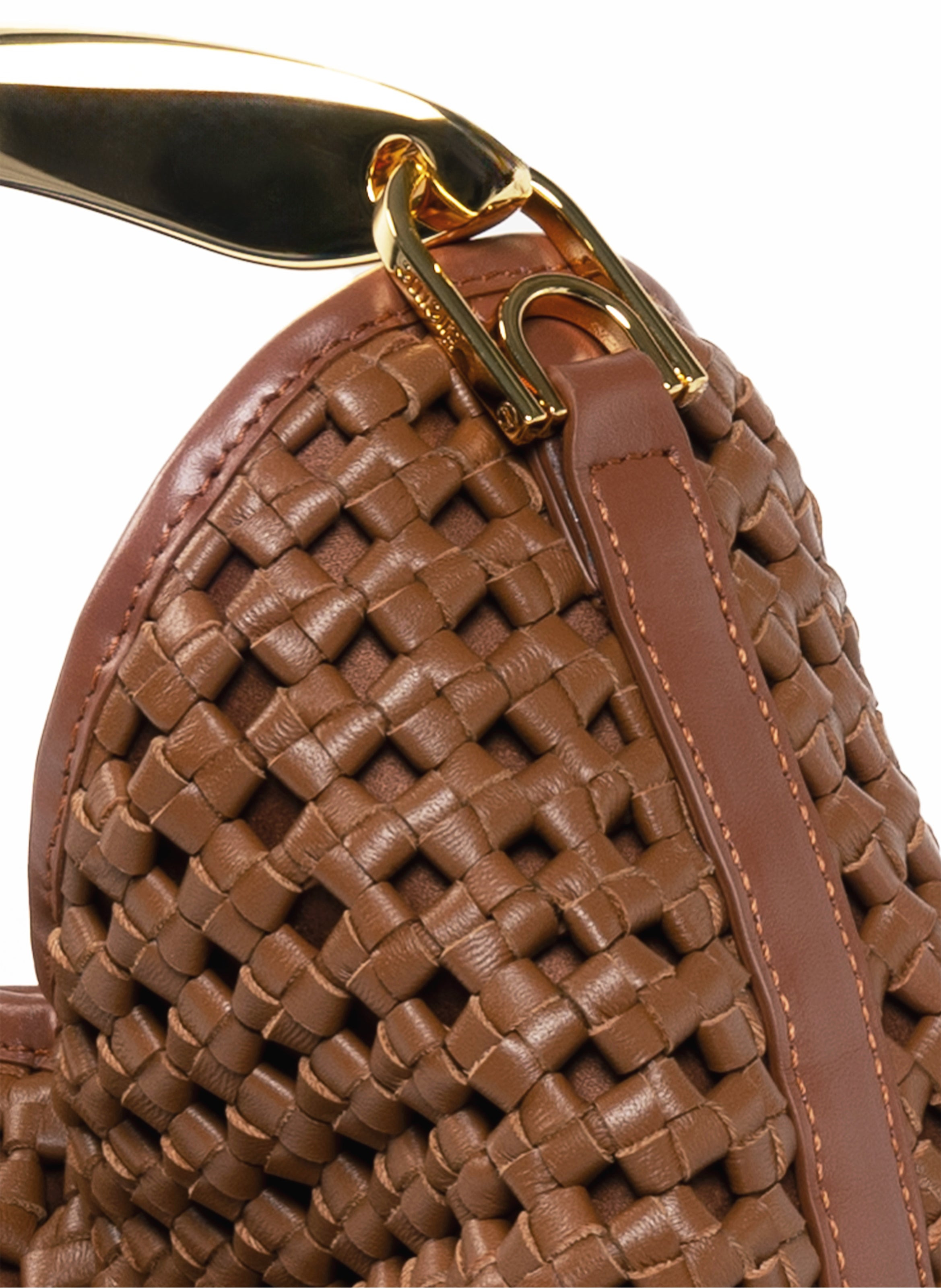 Boomerang Woven Leather Cognac - 5
