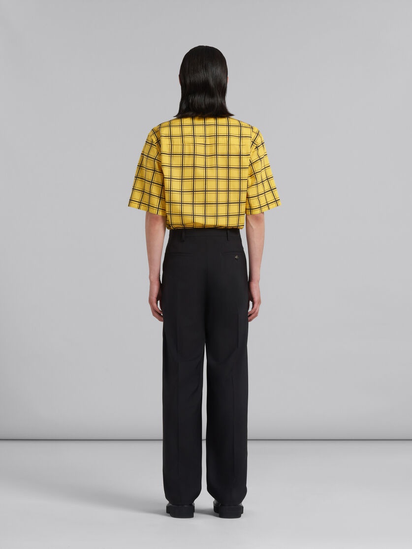 BLACK TROPICAL WOOL TAILORED TROUSERS - 3