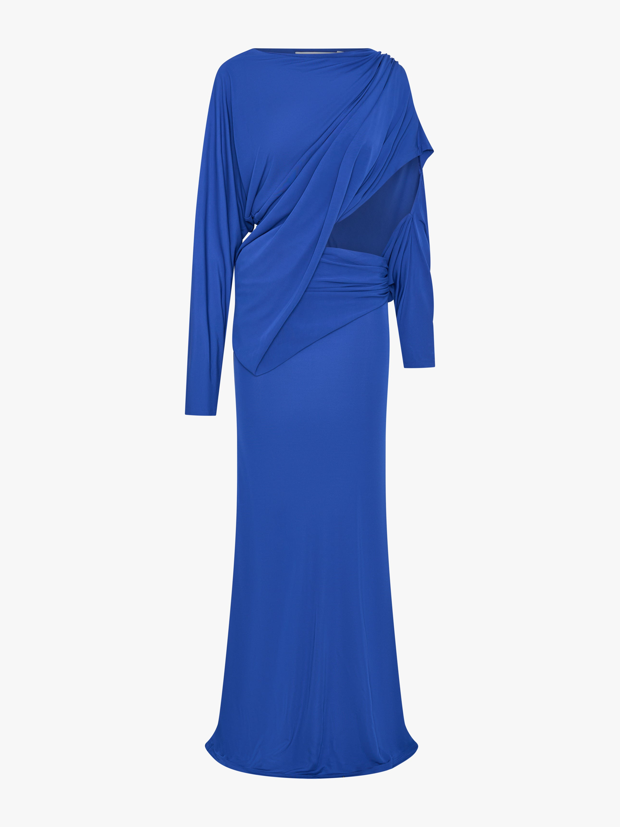 Encased Nature Resin Draped Jersey Dress - 7