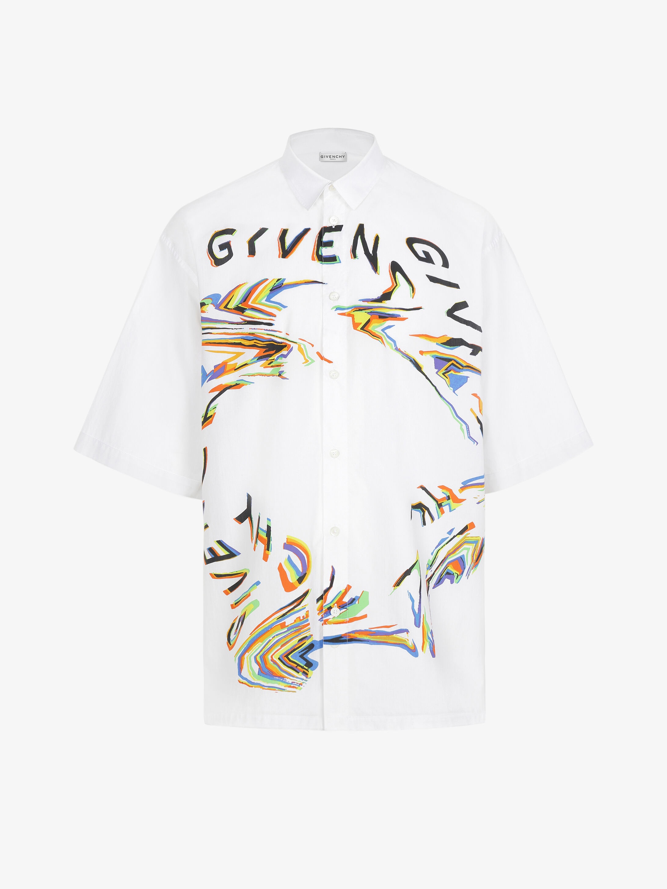 GIVENCHY Glitch printed shirt in coton - 1