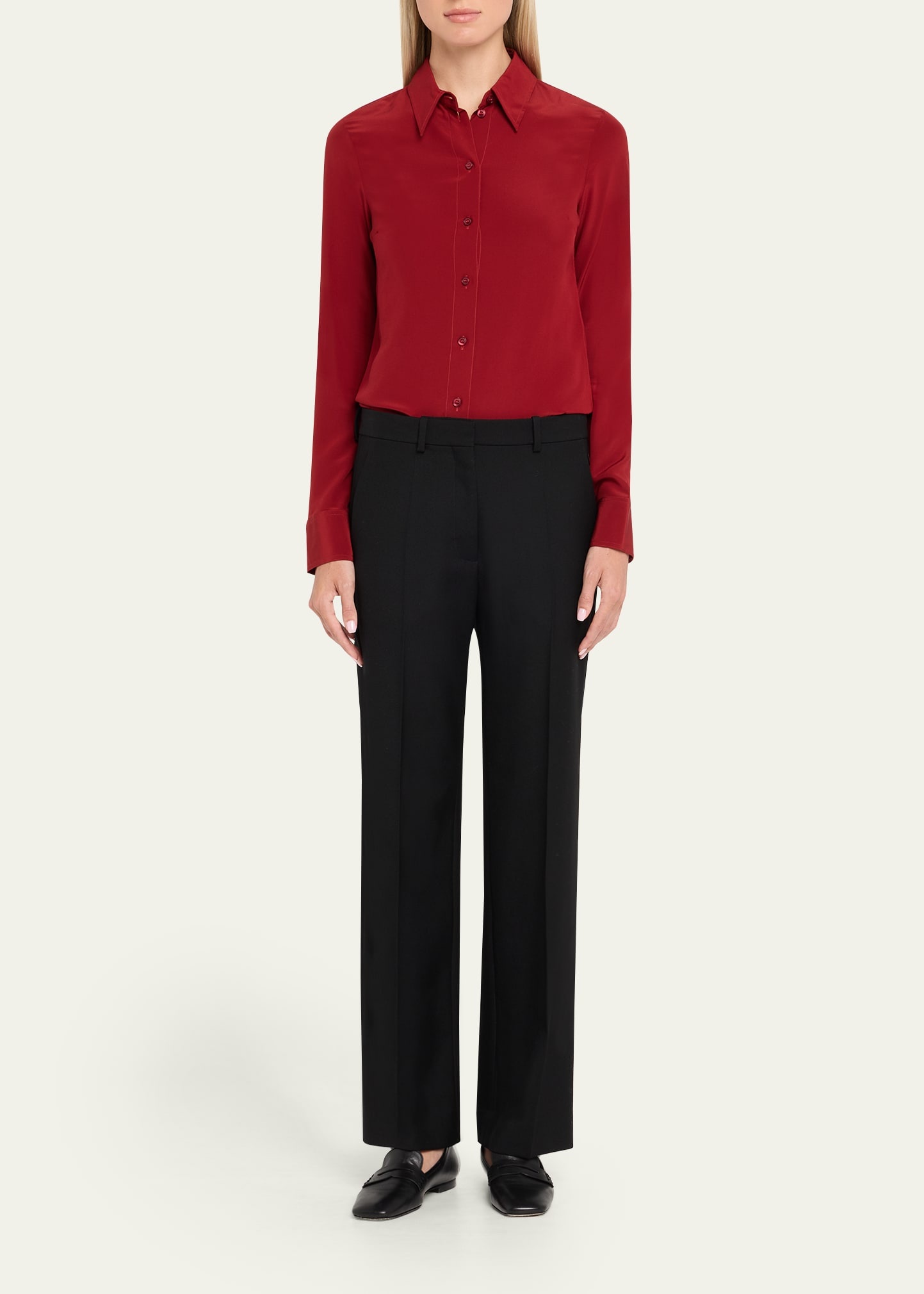 Button Down Silk Top - 2