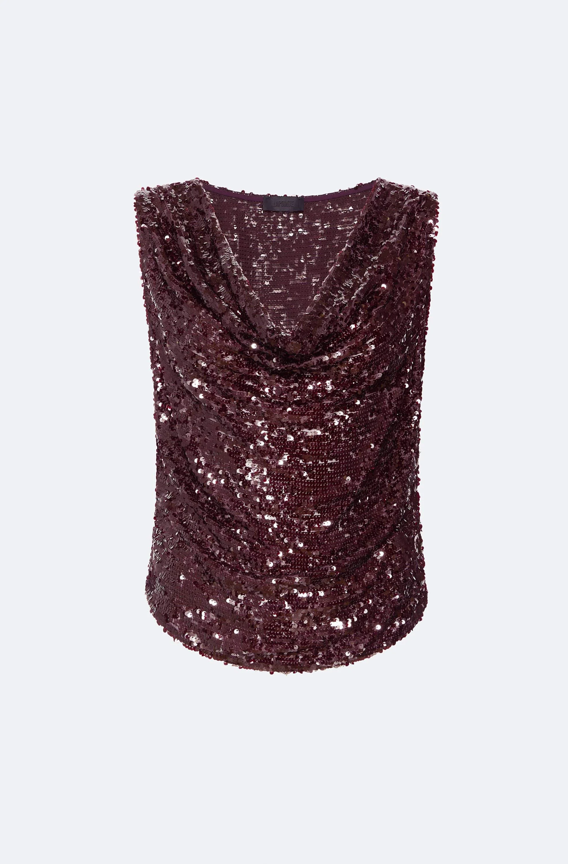Sequin Cowl Neck Top - 1