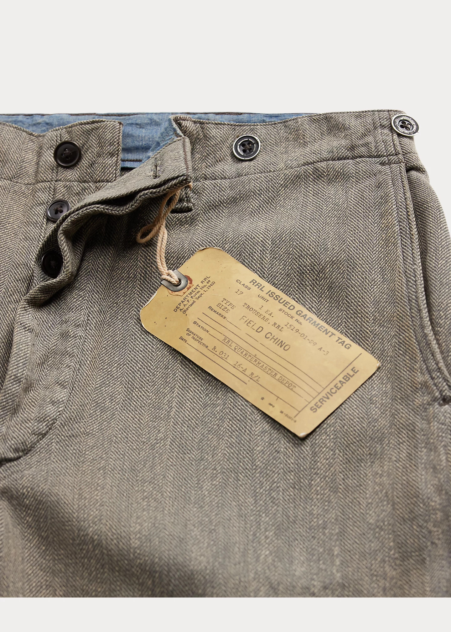 Distressed Herringbone Twill Field Pant - 3