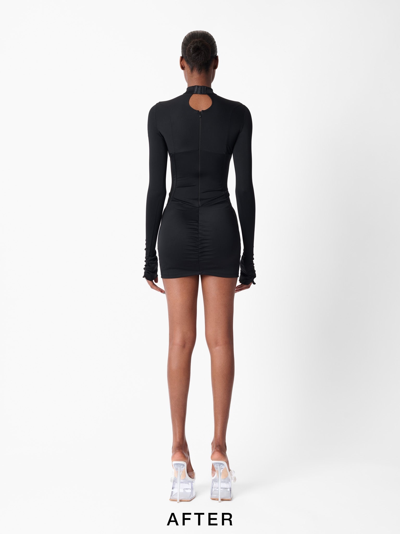 CAT CALL PADDED DRESS BLACK - 11