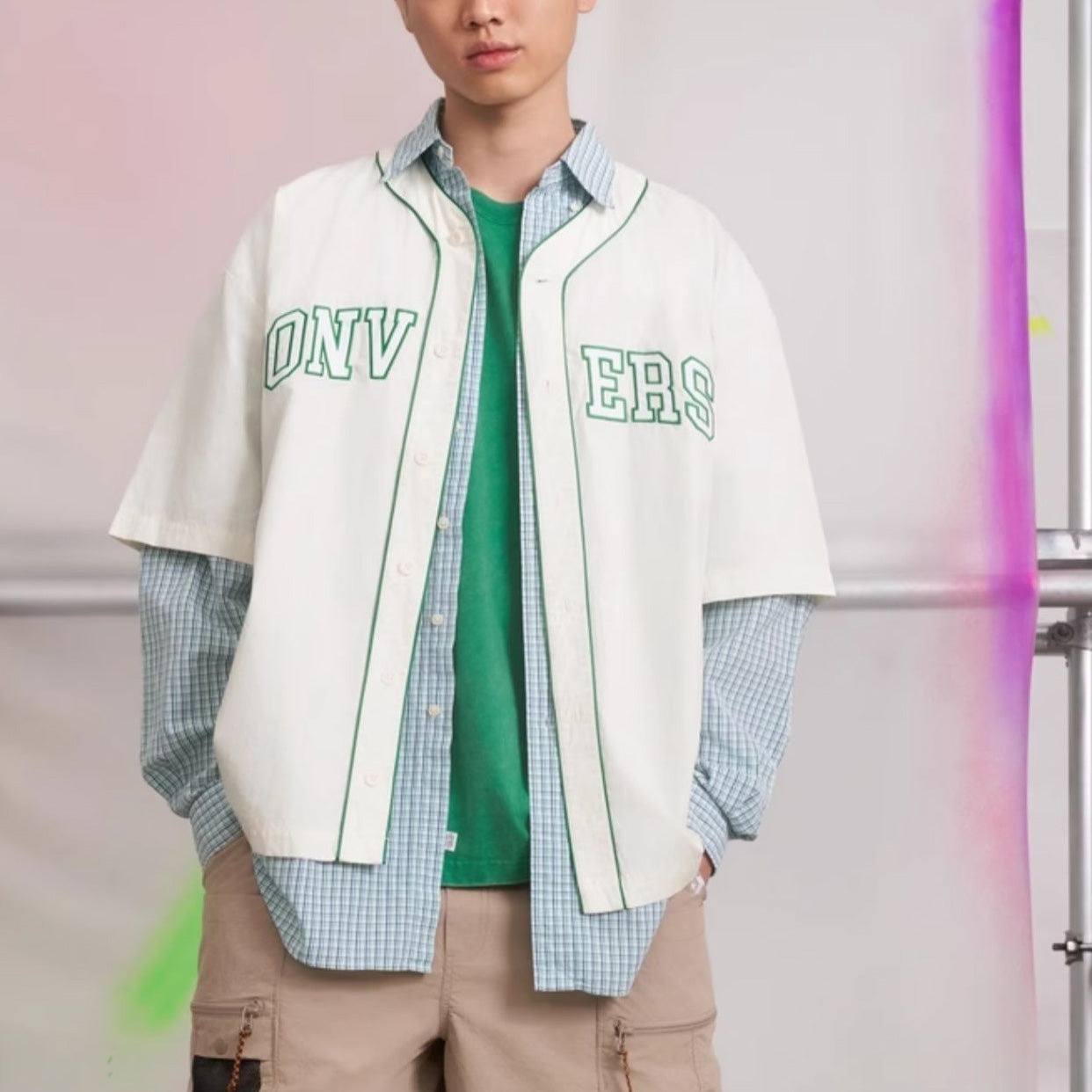 Converse Baseball Jersey Shirt 'White' 10027220-A01 - 3